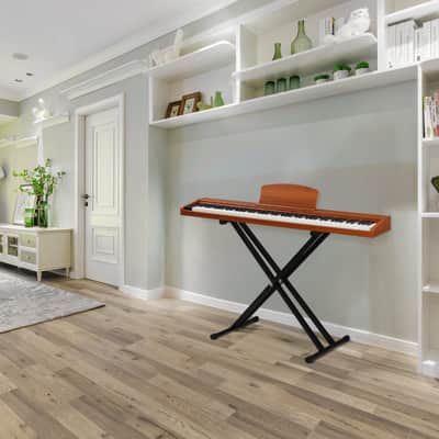 Ukscs GPP-107 88 Key Full Size Semi-Weighted Standard Keyboards Wooden Digital Piano with Stand,MIDI Bluetooth,Triple Pedals,Headphone and other accessories, Walnut image 5