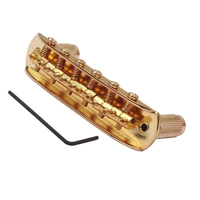 Gold Adjustable Jazzmaster Style Guitar Vintage Bridge image 4