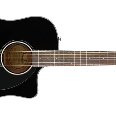 Mint Fender CD-60SCE BK Acoustic Electric Cutaway Dreadnought Guitar Walnut Fretboard image 1