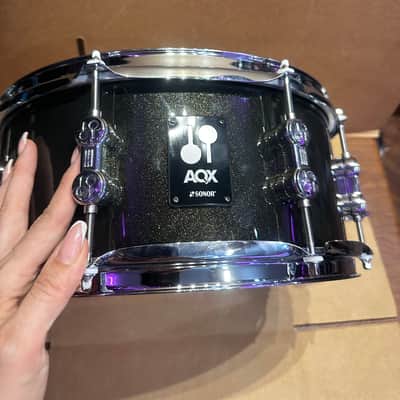 Sonor AQX 14x5.5 Snare Drum – Black Midnight Sparkle | Floor Model | w/ New Snare Wires image 3