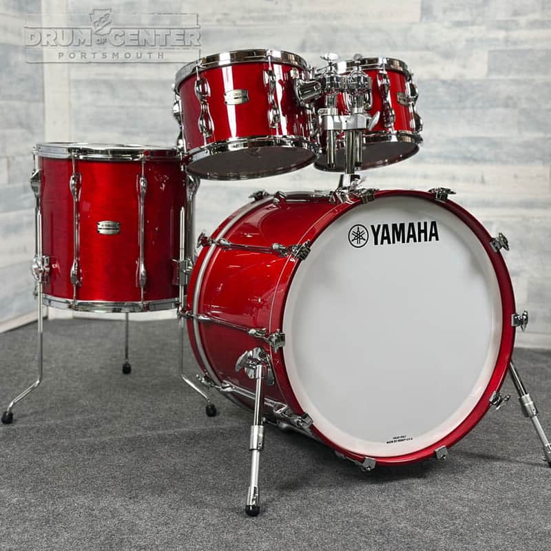 Yamaha Recording Custom 4pc Drum Set 22/10/12/16 Red Autumn image 1
