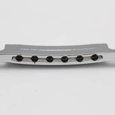1980s Vintage Epiphone for Gibson Les Paul Stop Tailpiece Chrome image 5