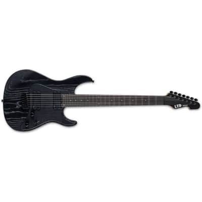 ESP LSN1007BHTBLKBLAST SN-1007HT Baritone Electric Guitar, Black Blast image 1