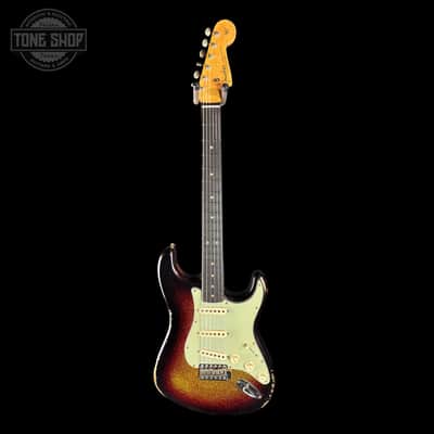 Fender Custom Shop 1963 Stratocaster Relic 3 Tone Sunburst Sparkle w/case TSLTD7OF10 image 4