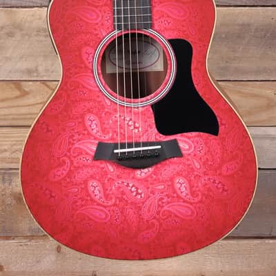Taylor Special Edition GS Mini-e Acoustic/Electric Guitar Fuchsia Pink Paisley w/ Gigbag image 1