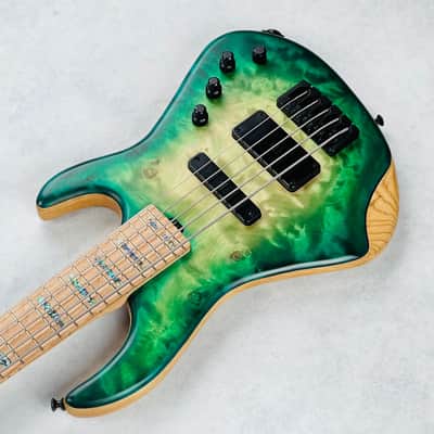 AC Guitars RetroB 5/35 Custom Figured Maple 5-String 2025 - Green Burst image 4