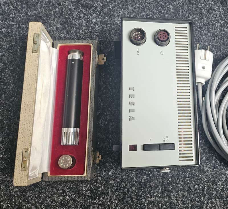 vintage tube microphone - TESLA AMC 412+powersupply image 1