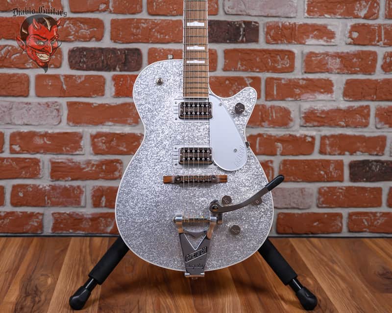 Gretsch G6129T-89 Vintage Select '89 Sparkle Jet with Bigsby Silver Sparkle 2021 w/OHSC image 1