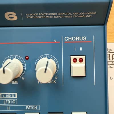 UDO Audio Super 6 Desktop 12-Voice Polyphonic Binaural Analog-Hybrid Synthesizer - Rare Blue image 2