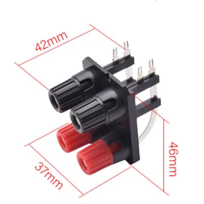 4 positions Audio Speaker Input Terminal Connector, Banana Plug 4mm Socket, WP4-10A image 2