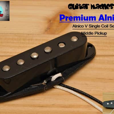 Guitar Madness G.M. Premium Alnico's Black Strat Stratocaster® Neck pickup For Fender image 6