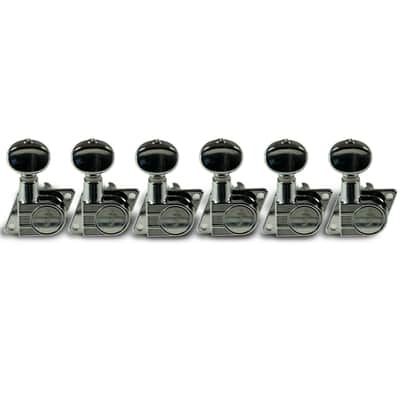 Kluson Revolution F Style Diecast Tuners For Fender, Staggered Posts, #KRF-6BX-C