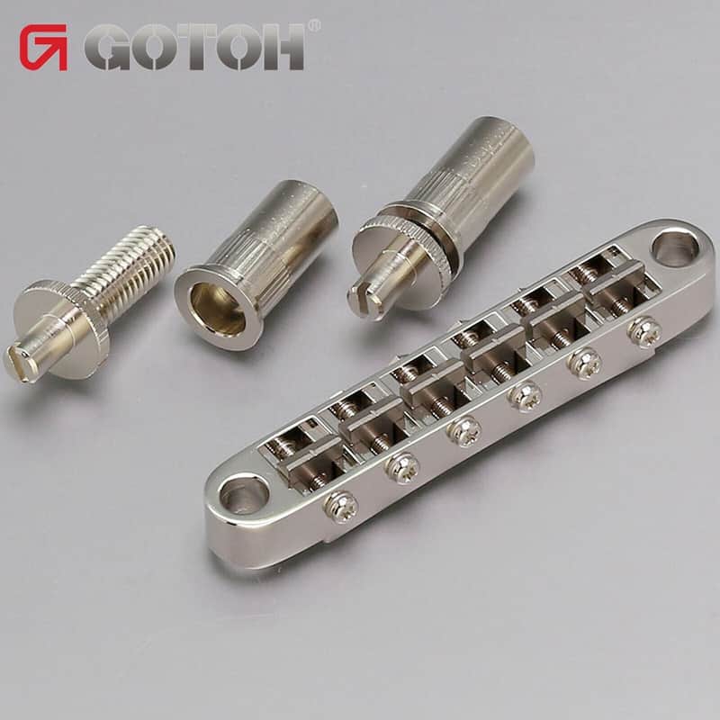 NEW Gotoh Ti103B-T Nashville Tune-o-matic Bridge M8 Stud Titanium Saddles NICKEL image 1