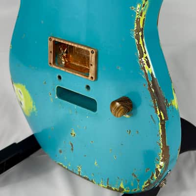 Warmoth Strat Style Electric Guitar Body - Custom Washed Blue image 6