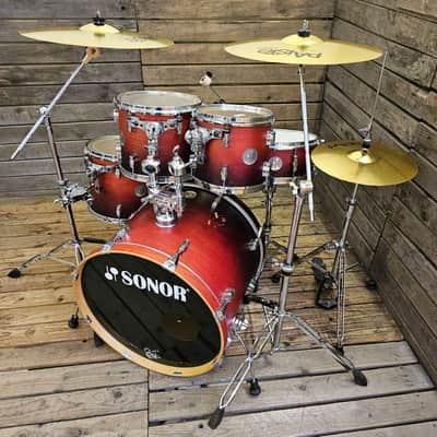 Drum Kit Sonor Force 2005 Birch, Waxed Cherry Fade USED! RKFFK060526 image 4