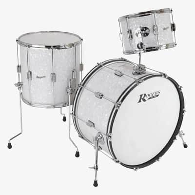Rogers Tower 3pc Drum Set White Marine Pearl image 1