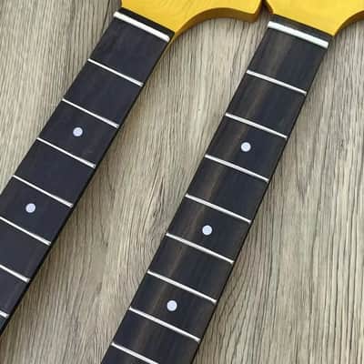 Jaguar Style Guitar Neck with Rosewood Fingerboard, 21 Frets, Aged Yellow image 3