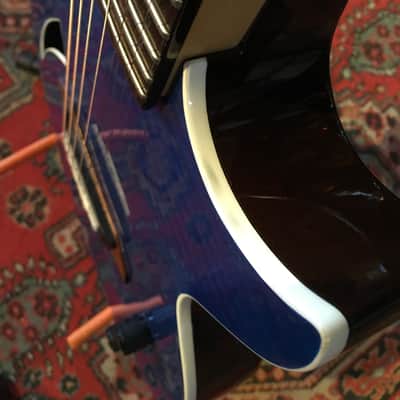 Rare ESP Eclipse SA - TL-6 Style Blue Trans Flamed Maple Semi Hollow Made in Japan MIJ image 14