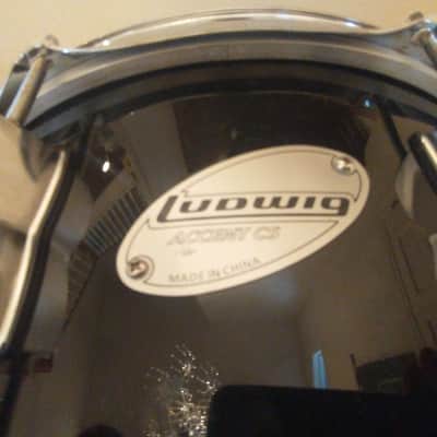 Ludwig Accent series 14 x 6.5 snare drum glass black very clean! image 9