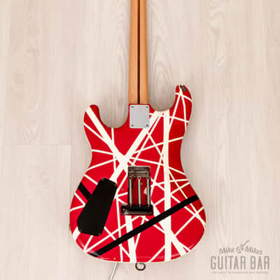 1990s ESP EVH Frankenstrat 5150 VH-250 Striped w/ Floyd Rose, Japan image 3