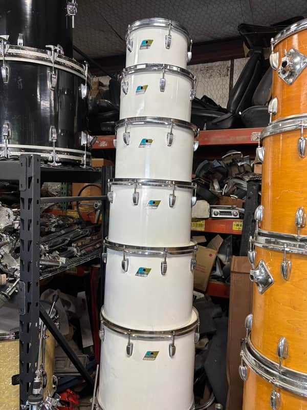 Ludwig 1970’s White Cortex 10-12-13-14-15-16 Concert Tom’s image 1