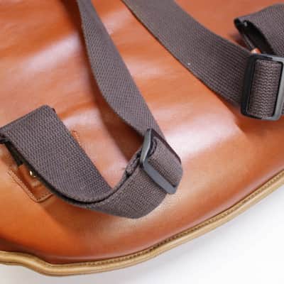 Levy's Premium Leather Bass Gigbag - Caramel Brown **Amazing Quality** image 13