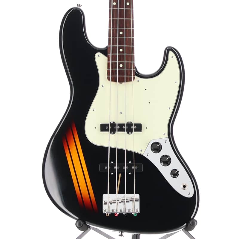 Fender Japan Traditional 2025 Collection 60s Jazz Bass Guitar RW FB, Black 3-Tone Sunburst (Z8)(27219) (27219) image 1