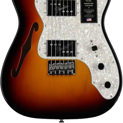 Fender American Vintage II 1972 Telecaster Thinline Electric Guitar, Maple Fingerboard (with Case), 3-Color Sunburst, Open Box (Very Good) image 6