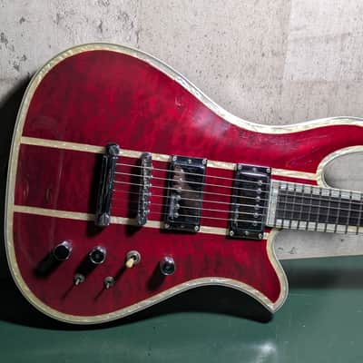 B.C. Rich Eagle DLX 00's Archtop See Thru Red image 18