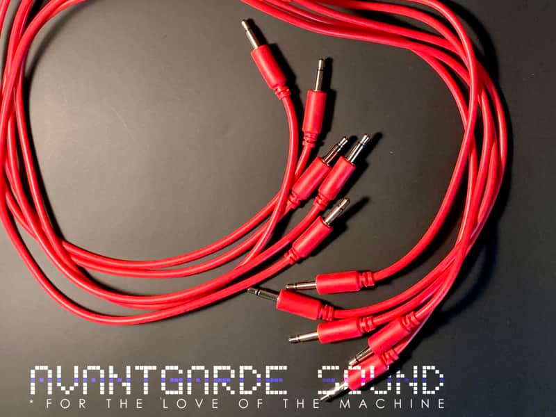 • LONG! 5-pack RED ~27"/69cm • SD69 Eurorack Patch Cables, StevenDonziger Series • Avantgarde Sound image 1
