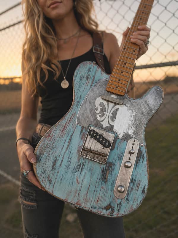 Palir Titan Tele-Style – Rustic Blue Relic – Boutique Build – Thick Neck – Excellent Condition image 1