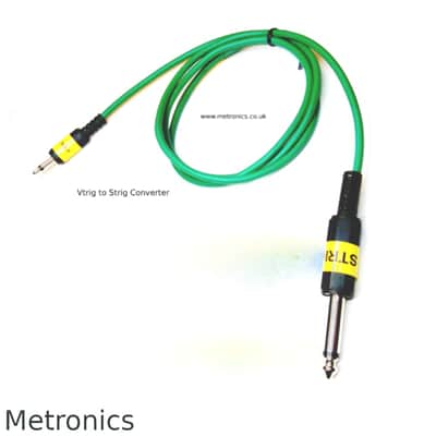 V-Trig (3.5mm Jack) to S-Trig (6.35mm Jack) Converter Cable TAP TEMPO DELAY image 1