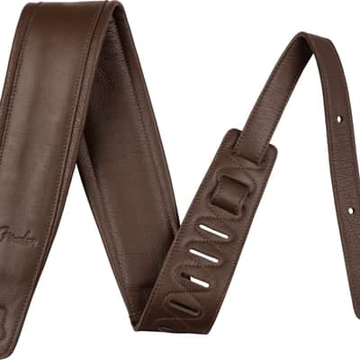 Fender 3.5 Premium Leather Strap, Brown image 1