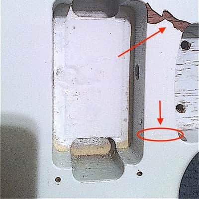 RARE FLOYD ROSE KRAMER VOYAGER (WHITE) GUITAR BODY - NEEDS REPAIRS (GLUE, PAINT TOUCH-UP) image 8