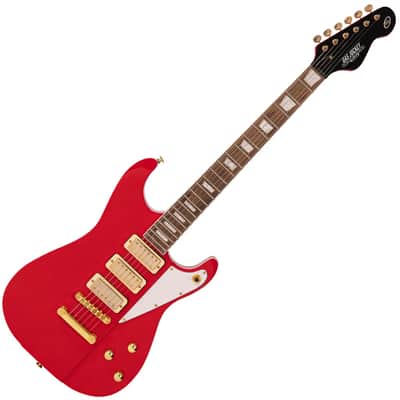 Vintage Electric Guitar JDV34 Joe Doe 'Gas Jockey' Gas Pump Red with Case - image 4