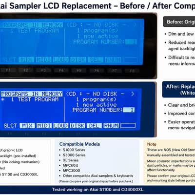 LCD Replacement Display Assembly for Akai Samplers – Vintage Repair Part image 5