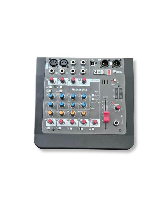Allen & Heath ZEDi-8 Compact 8-Input Hybrid Mixer/USB Interface 2015 - Present - Black image 1