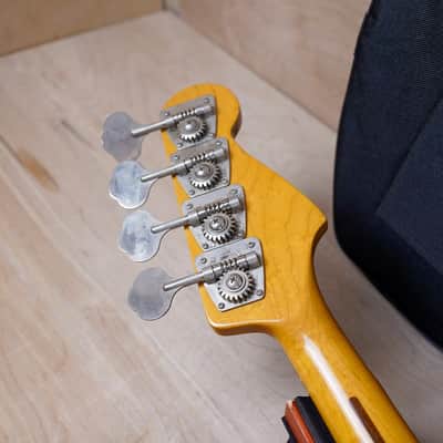 Fender JAB-EQ Left Handed Jaguar Bass CIJ 2008 Old Candy Apple Red w/ Bag image 17