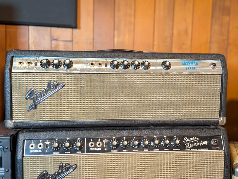 Fender Bassman 100 2-Channel 100w Silverface Guitar Amplifier (1972) image 1