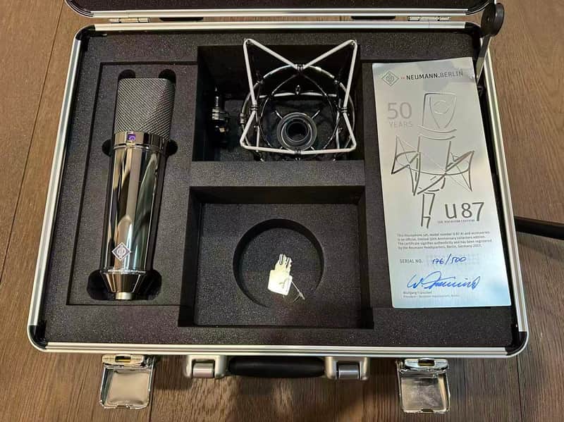 Neumann U 87 Rhodium Edition Set – 50th Anniversary Limited Edition (Serial No. 176/500) image 1