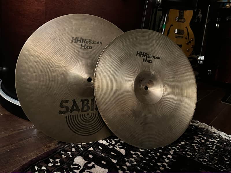 Sabian 14" HH Hand Hammered Regular Hi-Hat Cymbals (Pair) - Natural Bild 1