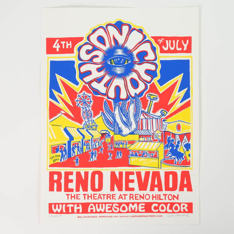 4th of July Reno w/ Awesome Color - 14.25" x 19.5" Owned by Sonic Youth image 1