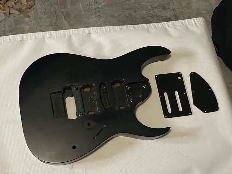 2007 Indonesian Ibanez RG5EX1 Flat Black Basswood Guitar Body Floyd Ready image 1