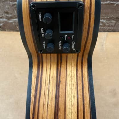 Caramel "Melts in my Heart" Acoustic-Electric Handcrafted Zebrawood Ukulele (Used - Good Condition) image 20