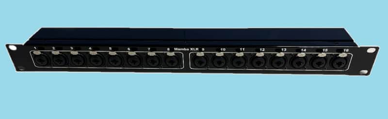 Mamba 16 XLR Combo (XLR/TRS/TS) to 16 Combo XLR Patch Bay 1RU | Reverb