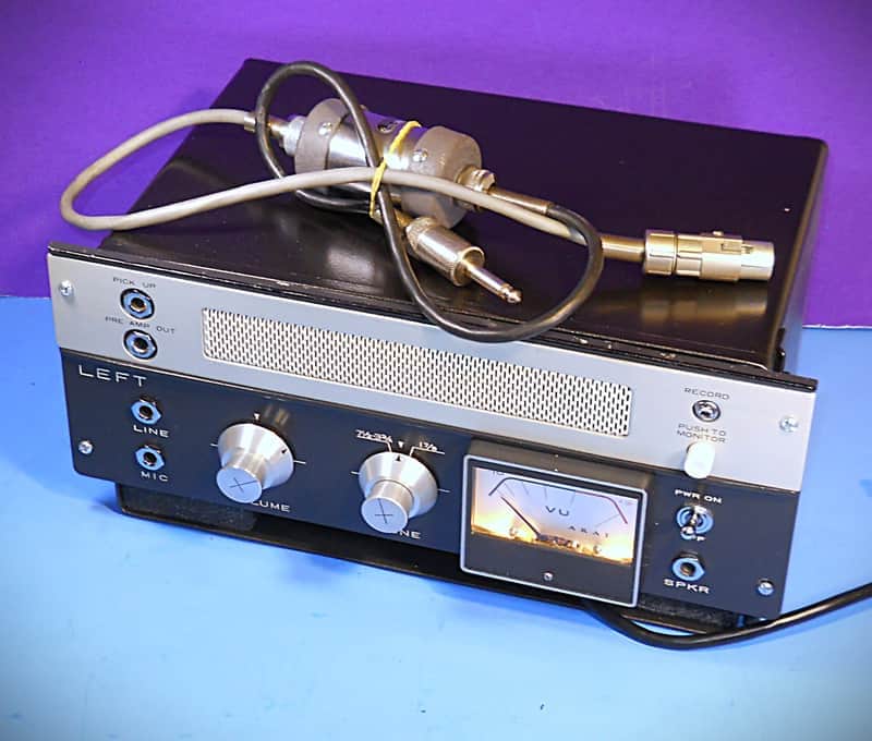 AKAI M-8 Tube Microphone Preamp from tape machine - ReCapped, Restored / in custom case - second of stereo pair image 1