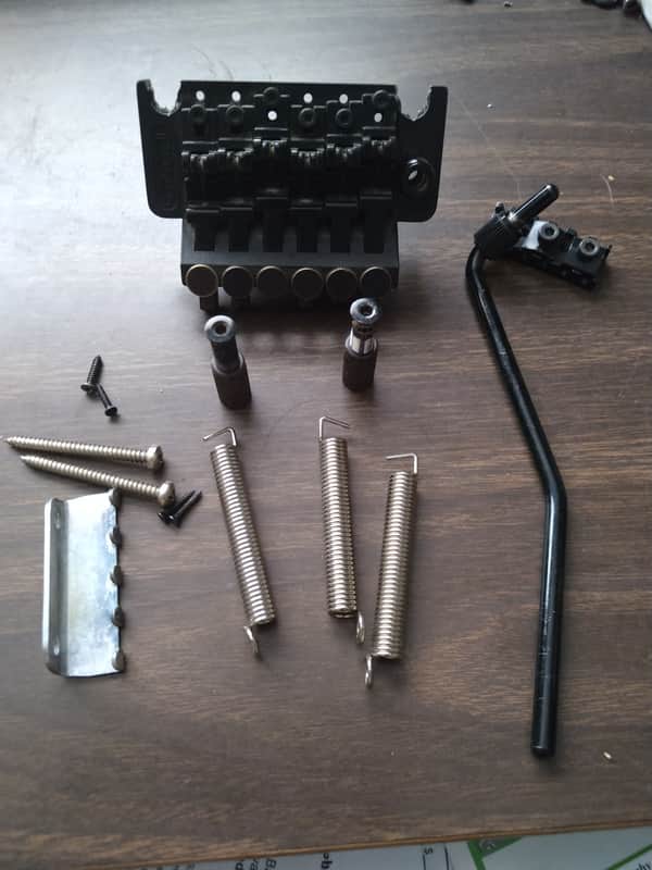 1980s Vintage Floyd Rose II Tremolo trem whammy with accessories Part For Luthier Project image 1