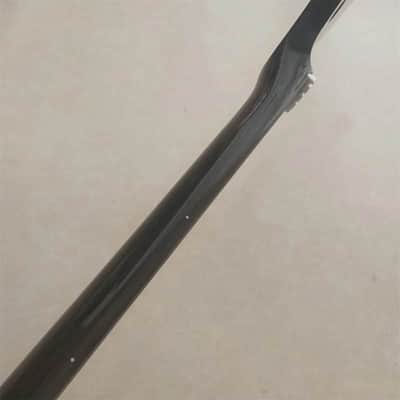 Black Reversed Head Guitar Strat Style Maple Neck, 22 Frets Rosewood Fingerboard image 6