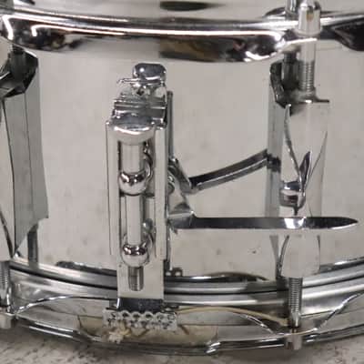 Premier 5.5x14" Ten Lug Chrome Over Steel Snare Drum Vintage 1970's image 4