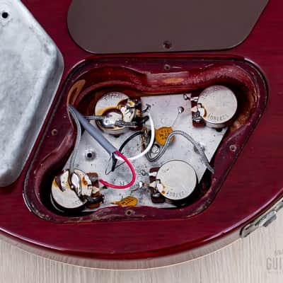 1978 Gibson Les Paul Standard Vintage Guitar Wine Red w/ T Tops, Case image 15